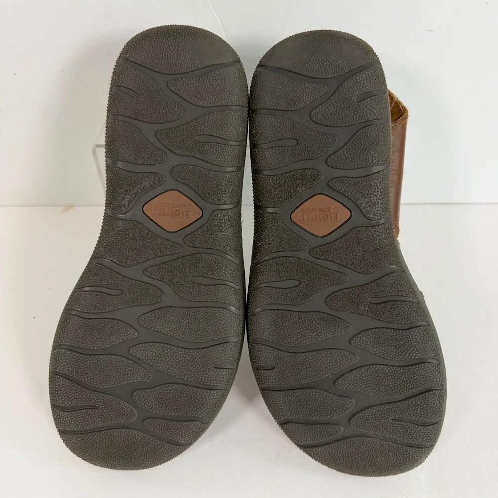 Born Fisherman Sandals 10M Brown Leather Slingback Comfort Shoes
